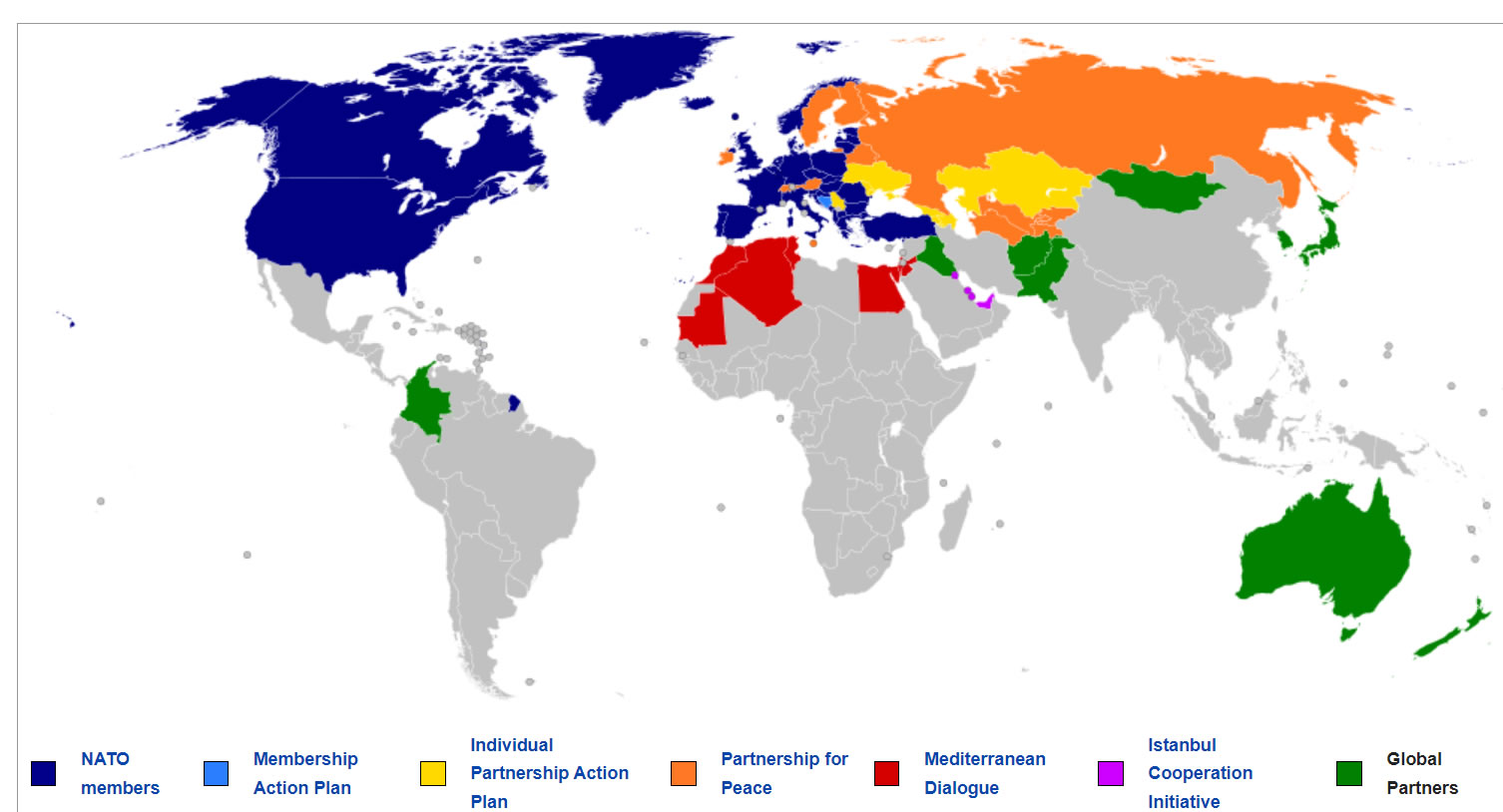 Members of NATO Map